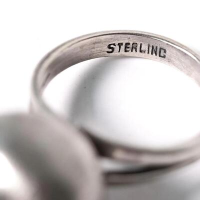Vintage Sterling Modernist Chavez Ring, Size 8