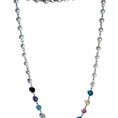 Emily Ray Sterling Pearl & Gemstone Necklace