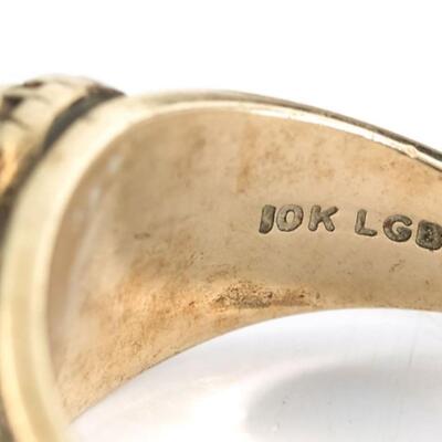 10k Yellow Gold Diamond 1992 Class Ring, Size 4.5