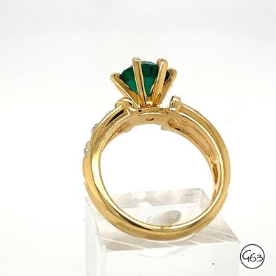 14K HGE LIND Gemstone Ring, Size 5.5