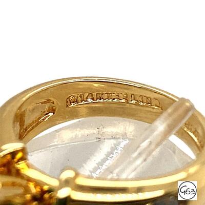 14K HGE LIND Gemstone Ring, Size 5.5