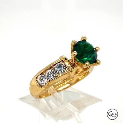 14K HGE LIND Gemstone Ring, Size 5.5