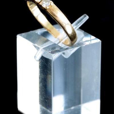 10k Yellow Gold 0.31ctw Diamond Ring, Size 5.5