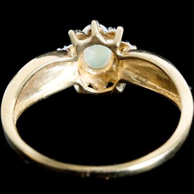 14k Yellow Gold Opal Ring, Size 7