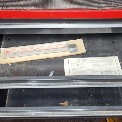 CRAFTSMAN RED METAL STACKING TOOL BOXES (2PC)