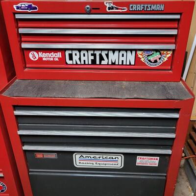 CRAFTSMAN RED METAL STACKING TOOL BOXES (2PC)
