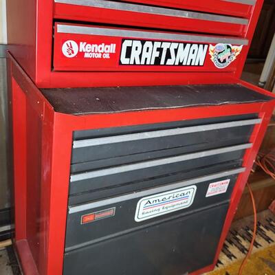 CRAFTSMAN RED METAL STACKING TOOL BOXES (2PC)