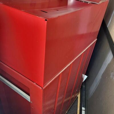 CRAFTSMAN RED METAL STACKING TOOL BOXES (2PC)