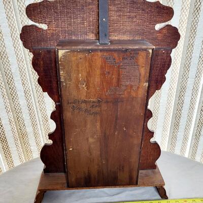 TURN OF THE CENTURY WOOD MANTLE CLOCK