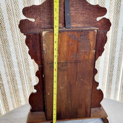 TURN OF THE CENTURY WOOD MANTLE CLOCK