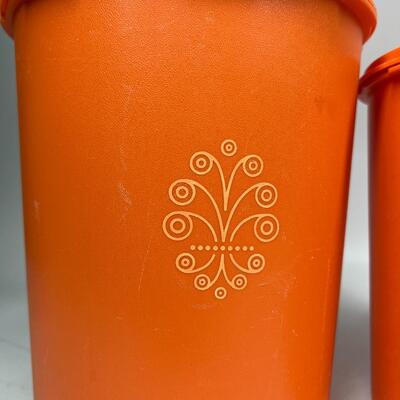 Vintage Tupperware Press Top Servailer Canister Storage Container Set