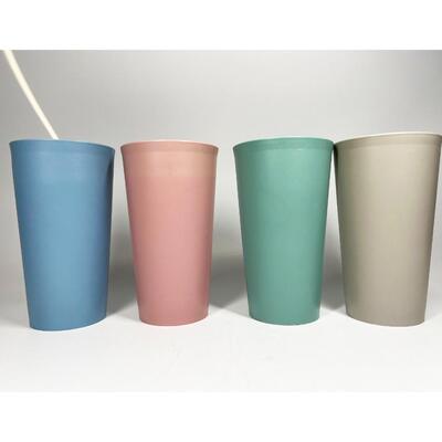 Lot of Smooth Plastic Matte Color Drinking Cups