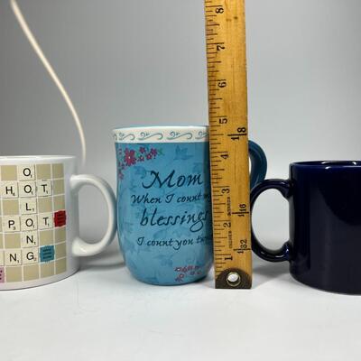 Lot of Various Ceramic Coffee Tea Mugs Scrabble, Mother's Day, & More