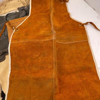 298 LOT of Leather Equestrian Riding pants, leather shorts, Leather Apron, Qty (3) Deer Antlers