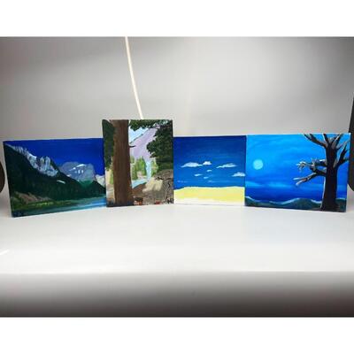 Lot of Small Amateur Landscape Oil Paintings