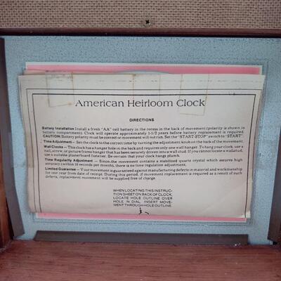 BUDWEISER AMERICAN HEIRLOOM CLOCK