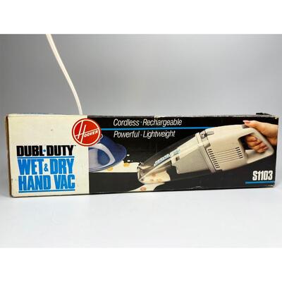 Vintage Hoover Wet & Dry Rechargeable Handheld Portable Vacuum Cleaner