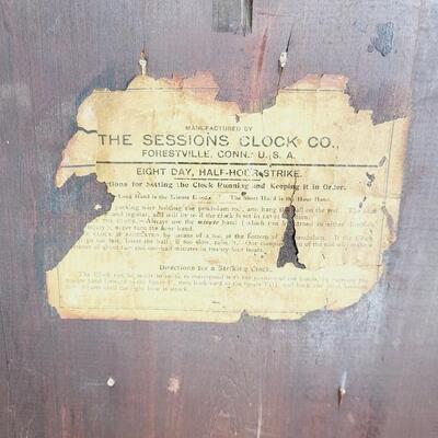 ANTIQUE SESSIONS CLOCK CO - REGULATOR CLOCK