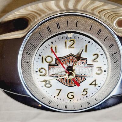 HARLEY DAVIDSON CHROME STYLE WALL CLOCK