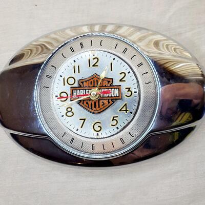 HARLEY DAVIDSON CHROME STYLE WALL CLOCK