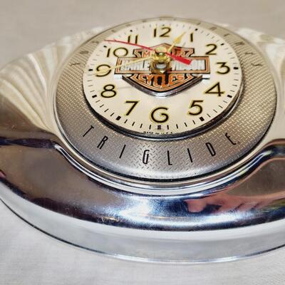 HARLEY DAVIDSON CHROME STYLE WALL CLOCK