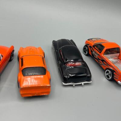 Lot of Various Hot Wheel Orange Colored Toy Cars