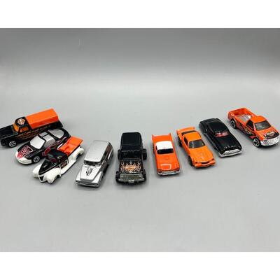 Lot of Various Hot Wheel Orange Colored Toy Cars