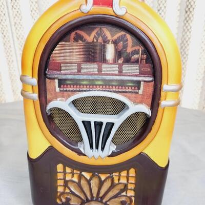 NOS HAND PAINTED PORCELAIN JUKE BOX CASSETTE PLAYER