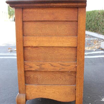 Vintage Small Solid Oak Wood Cupboard Cabinet