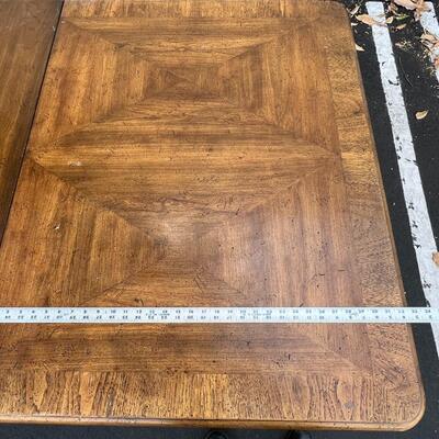 Large Wooden Antique Styled Two Leaf Dining Room Table