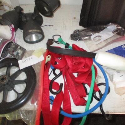 Bungee cords, wheels etc