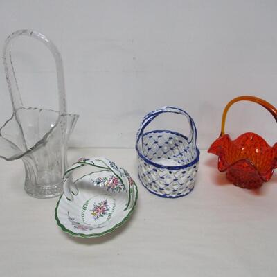 Porcelain & Glass Candy Baskets