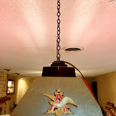 VINTAGE BUDWEISER CLYDESDALE POOL TABLE - BAR LIGHT