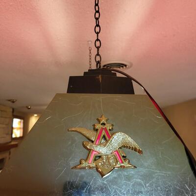 VINTAGE BUDWEISER CLYDESDALE POOL TABLE - BAR LIGHT