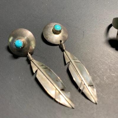 Navajo ring and ear rings