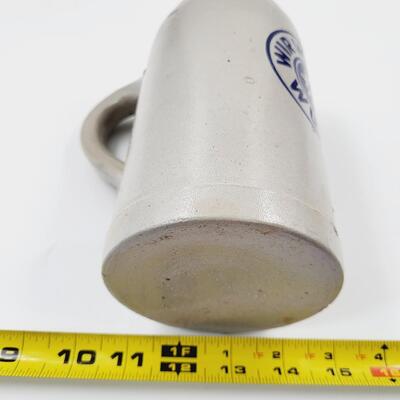 WIR WOLLEN WULLE STONEWARE BEER MUG