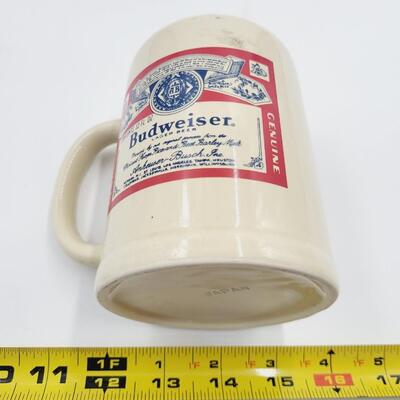 BUDWEISER LABEL BEER MUG