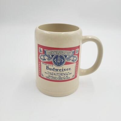 BUDWEISER LABEL BEER MUG