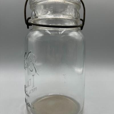Vintage Clear Ball Canning Jar With Latching Lid