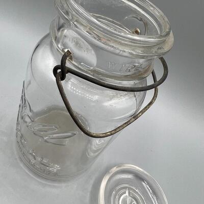 Vintage Clear Ball Canning Jar With Latching Lid
