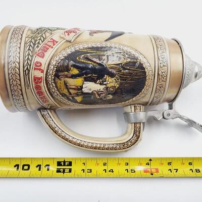 BUDWEISER E SERIES COLLECTABLE BEER STEIN