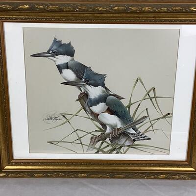 950 Signed and Numbered Art LeMay Lithograph of Kingfisher