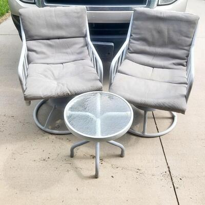 OUTDOOR ROCKER CHAIR & TABLE SET - 3 PC