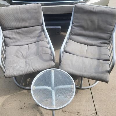 OUTDOOR ROCKER CHAIR & TABLE SET - 3 PC