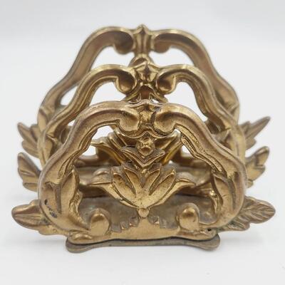 NICE BRASS LETTER / NAPKIN HOLDER