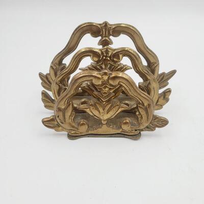 NICE BRASS LETTER / NAPKIN HOLDER