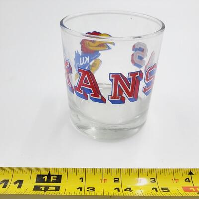 COLLECTABLE KANSAS JAYHAWK DRINKING GLASS