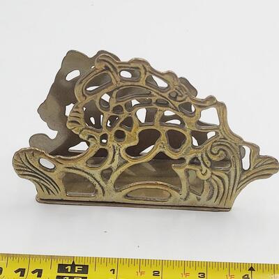 HEAVY BRASS NAPKIN - MAIL HOLDER