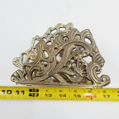 HEAVY BRASS NAPKIN - MAIL HOLDER