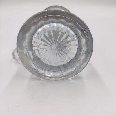 LEINENKUGEL'S BOCK GLASS STEIN W/ PEWTER LID